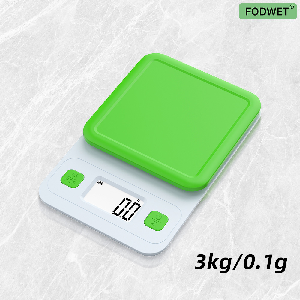FODWET Mint Green Kitchen Scale 0.1g Precision Digital Scale, LCD Display Non-Slip Base for Baking Cooking Home Use: Default Title