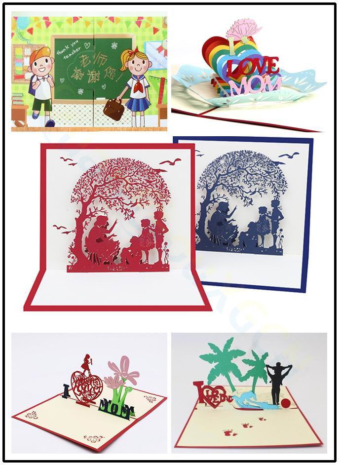 20pcs 3D pop up card teacher's day tree festival greeting card folding student Thanksgiving card teacher thank you card postcard