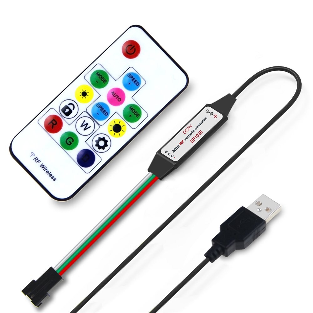 WS2811/WS2812B SATA DC USB Led RGB Pixel Controller 14key Remote Drahtlose RF IR Digitale Farbe Streifen Licht Controller DC5V-24V