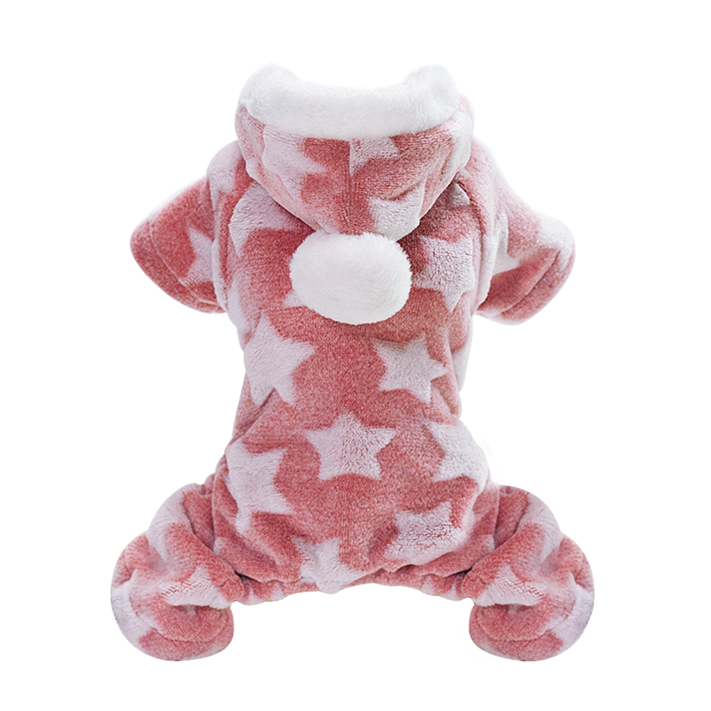 Vêtements doux pour chiens, polaire, chiot, Chihuahua, manteau d'hiver pour chat, combinaison, Costume pour chien, pyjama à capuche pour petits et moyens chiens: XXL / Rose