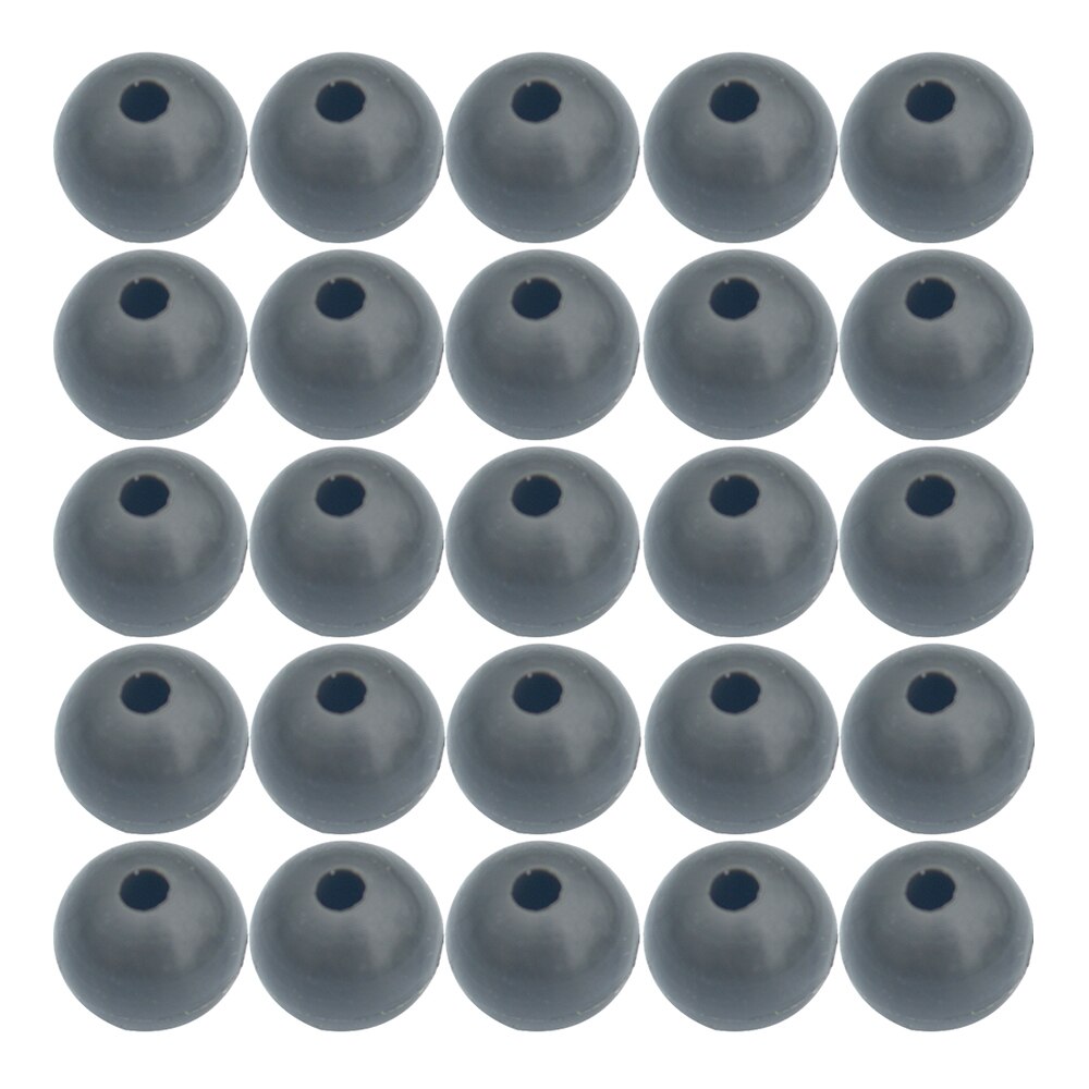 Carp Fishing Beads 100pcs Dark Grey Round Soft Rubber Floating Carp Fishing Rig Beads Diameter 4mm 5mm 6mm 7mm 8mm