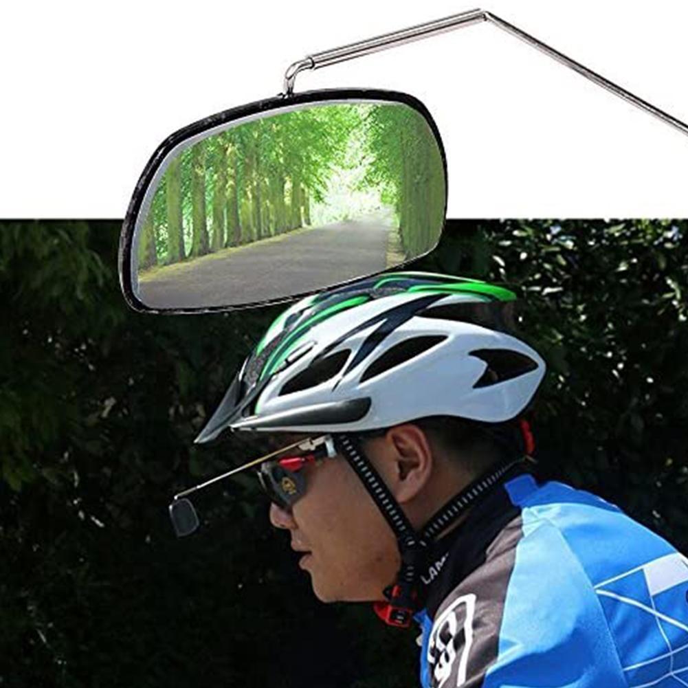 Bike Aluminium Alloy Bike Bicycle Cycling Riding glasses Rearview View 360 Helmet Mount Eyeglass Mirror adjustment Rear N9J0