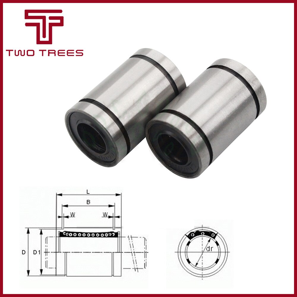 3d drukarki części łożyska liniowe LM6LUU/LM8LUU/LM10LUU/LM6UU/LM8UU tuleja aluminium liniowy tuleja CNC wał liniowy piłka