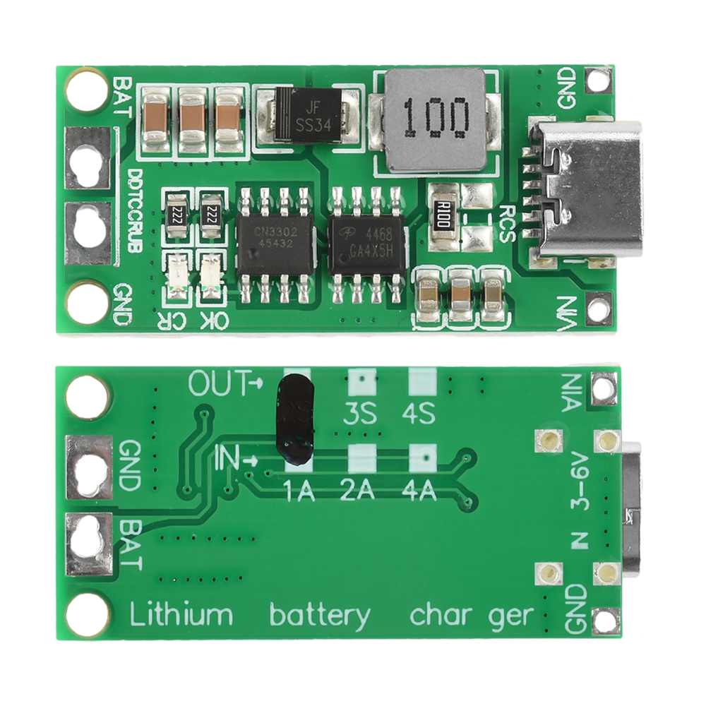 2S 3S 4S 8.4V 12.6V 16.8V LiPo Batterij Oplader Batterij Board TypeC Boost module Voor lithium-polymeer mobiele voeding DC 3-6V: 15Cm