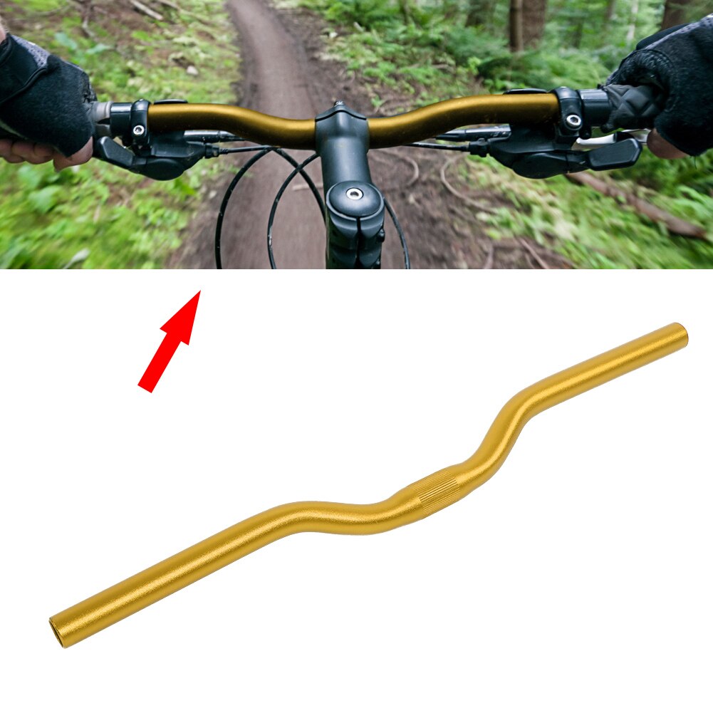 Guidon de vélo ville à pignon fixe en alliage d'aluminium, 5 couleurs, rétro vintage, 25.4mm x 25.4mm, guidon de vélo 520: golden