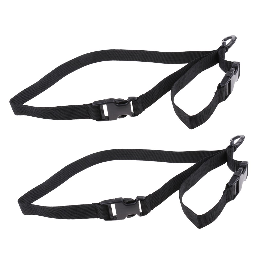 2x sorte nylon webbing finne maske holder rem holder dykkerudstyr