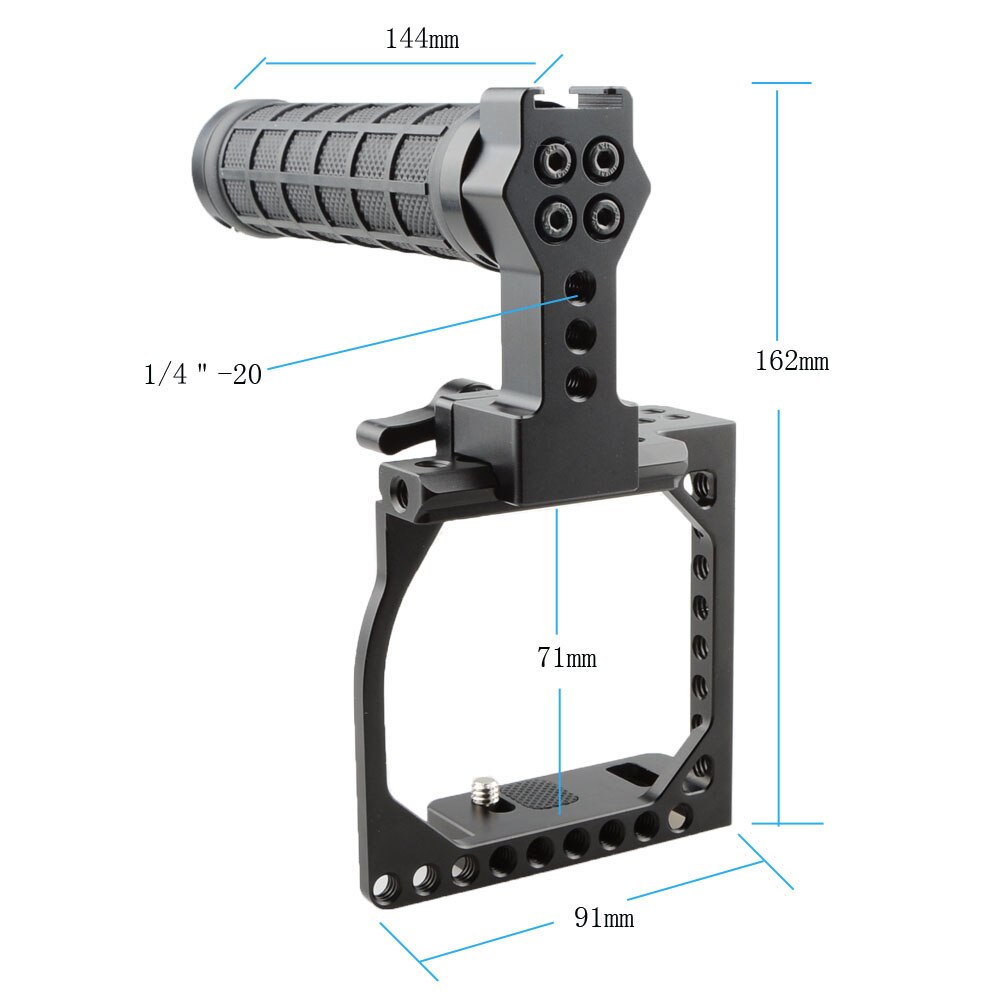 Hdrig Kleine Dslr Kooi Met Nato Top Handvat Voor Sony A6000 /A6300 /A6400 /A6500/a6600 &amp; Canon Eos M