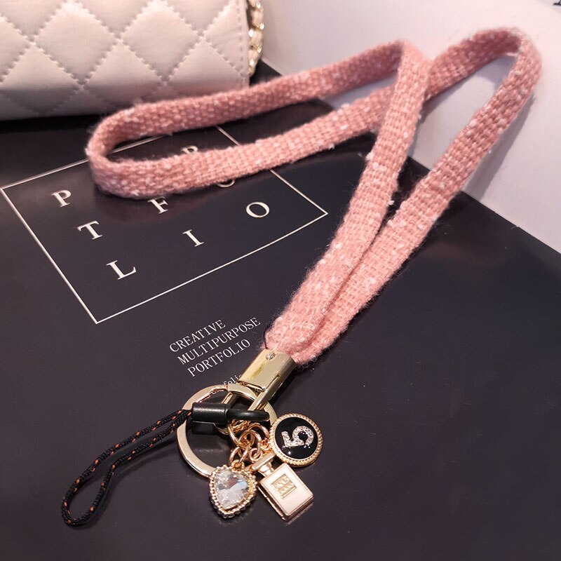 Kristall Liebe Anhänger Telefon Lanyard Gurt für Schlüssel Karte Gym Handy mit USB Abzeichen Clip Lanyard Multi-zweck neck Lanyard: 08