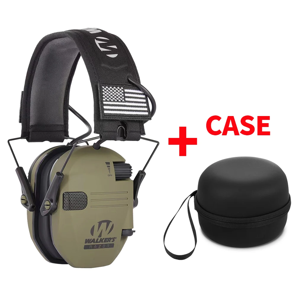 Ear Protection Electronic Hearing Protection Active Protector for Shooting Earmuffs NRR 23dB Noise Reduction Headset: WHITE