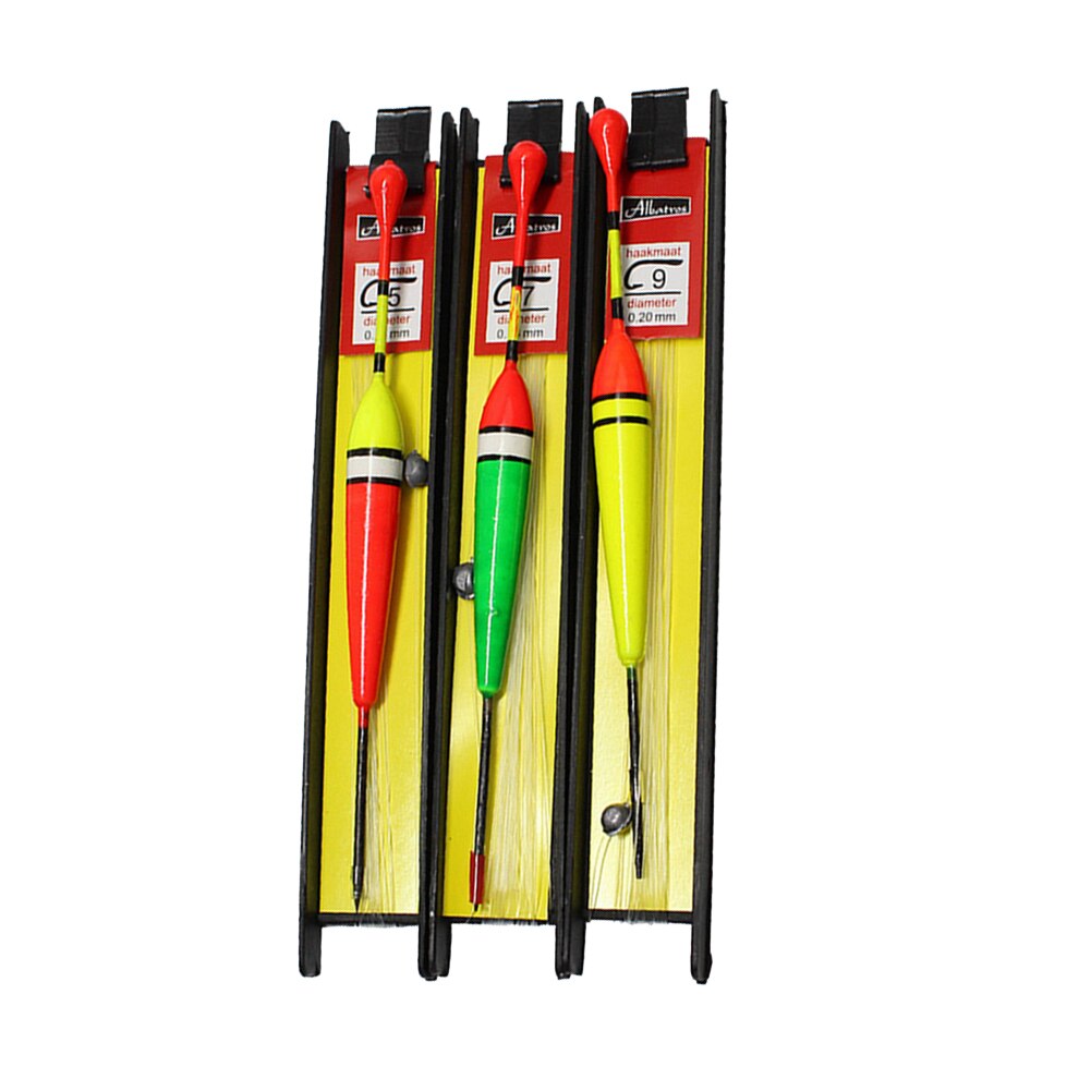 3pcs Fishing Bobber Line Kits Fishhook Foam Buoy Rock Fishing Floats Set Drift Vertical Buoy Fishing Accessories pesca tool: Straight type	