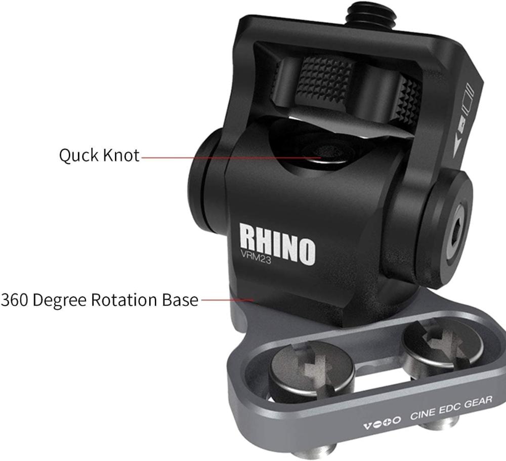 Andycine Rhino Monitor Mount Kantelen Tot 180 ° En Swivel 360 ° Monitor Stand Met 4Mm Olven Kabel slot Fit Voor Camera Kooien