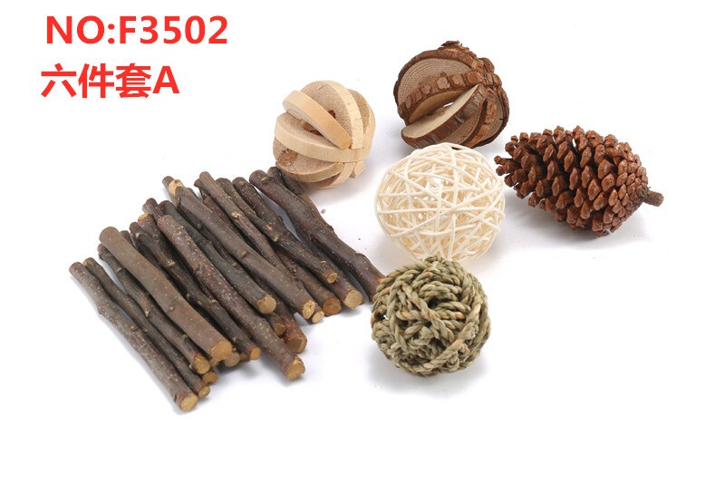 10PCS Hamster Chew Toy Set,Rat Toys Natural Pine Wood,Gerbil,Hamster,Chinchilla&#39;s Favorite Chewing Toy,Toys Accessories: 5PCS 200PC NO 3502
