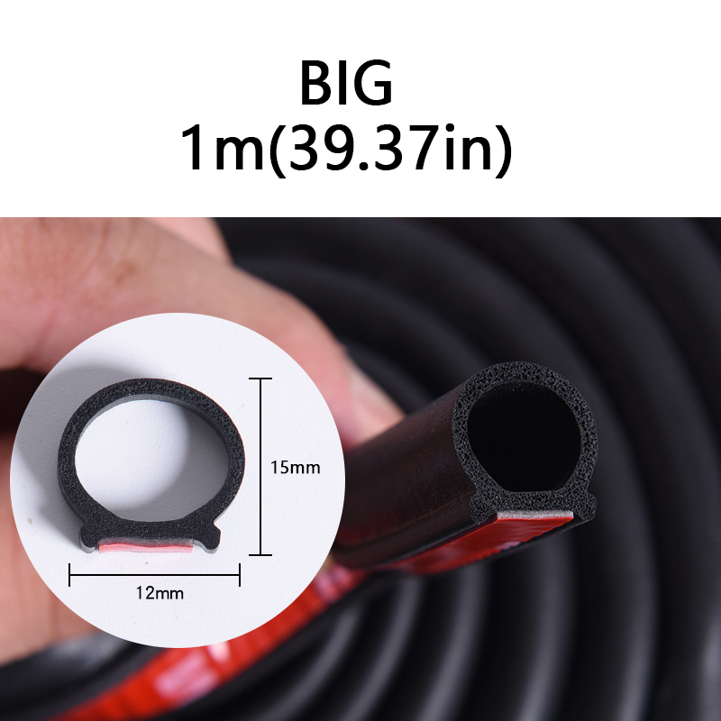 D Shape Car Door Waterproof Weatherstrip Strip Car Rubber Strip Seal Epdm Auto Rubber Door Seals For Car Exterior Parts: green
