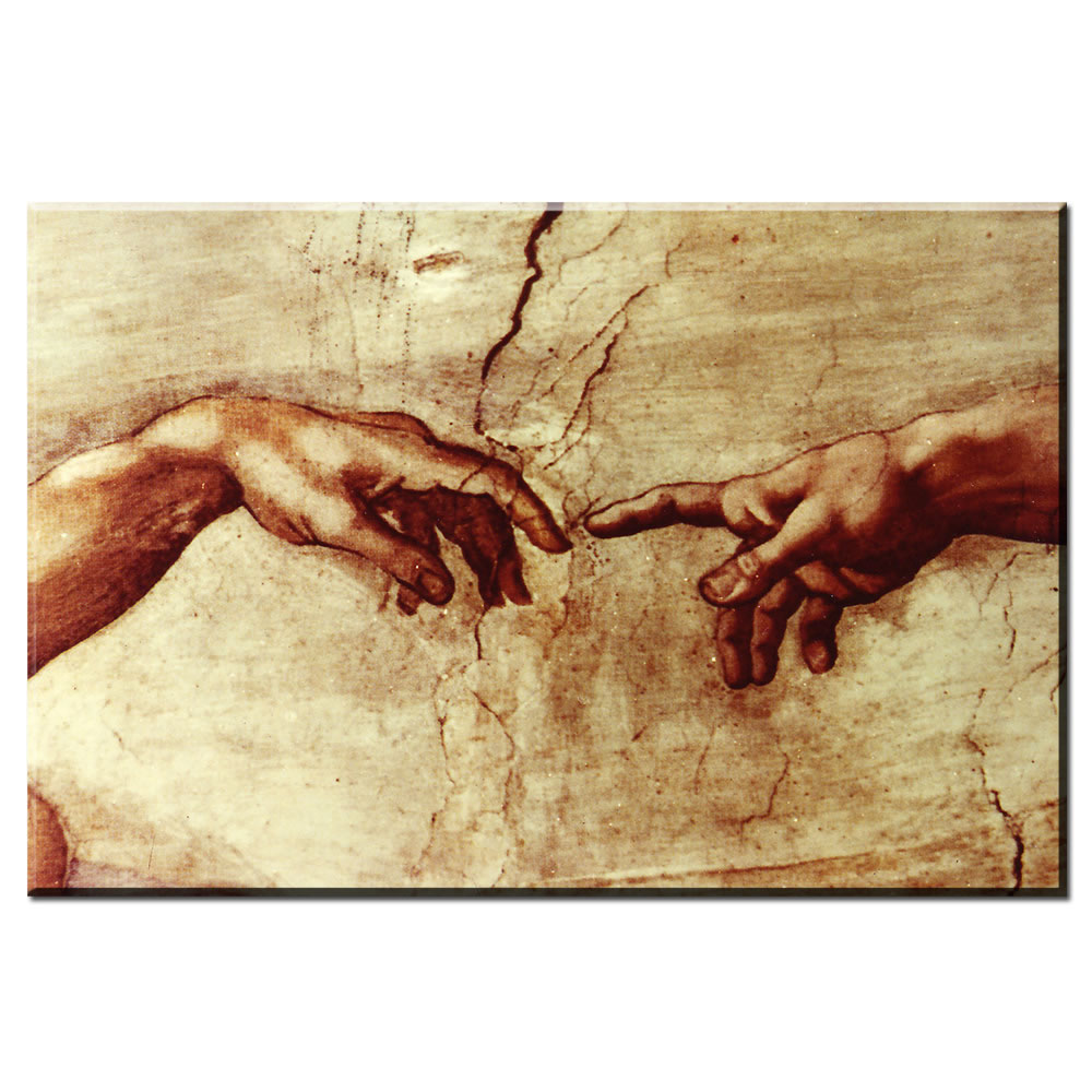 Beroemde Canvas Schilderij (Schepping Van Adam) Door Michelangelo Print Op Canvas Voor Muur Decor Hand Foto Canvas Kunst