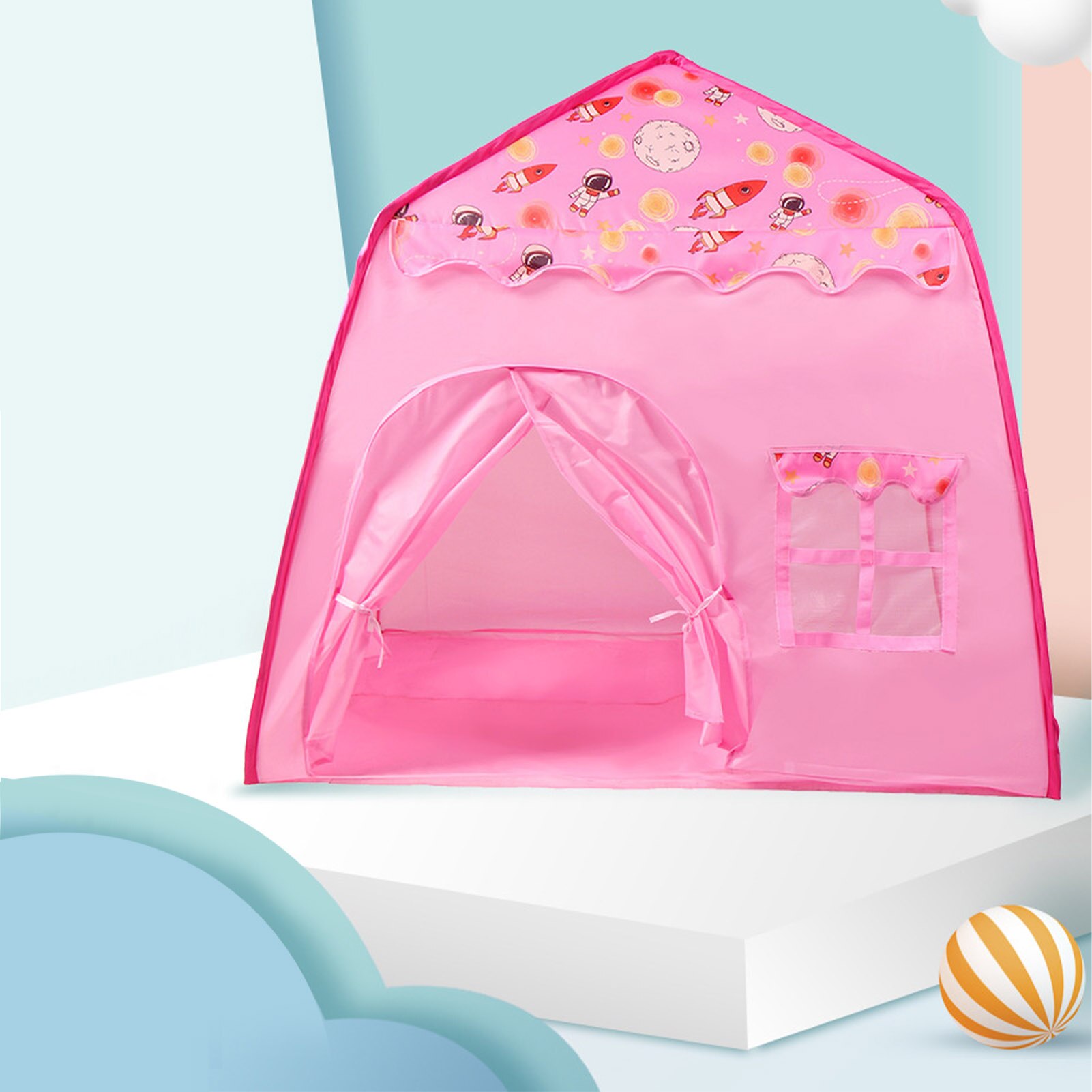 Spielen freundlicher Zelt freundlicher Fenster Innen Spielen Ich bin Freien Prinzessin Schloss Falten Cubby Spielzeug Enfant Zimmer Haus freundlicher Zelt