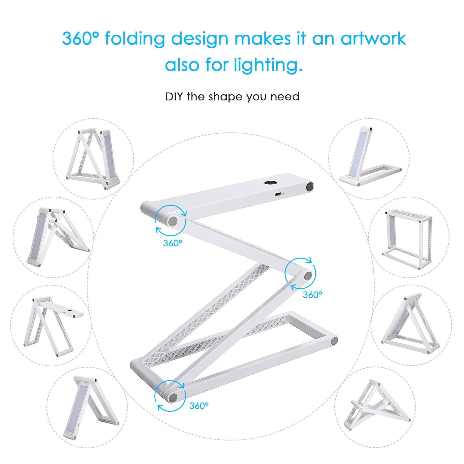 Opvouwbare Led Bureaulamp Usb Oplaadbare Batterij Draagbare Tafel Licht Voor Kinderen Lezen Slaapkamer Kantoor Led Tafellampen Nachtlampje