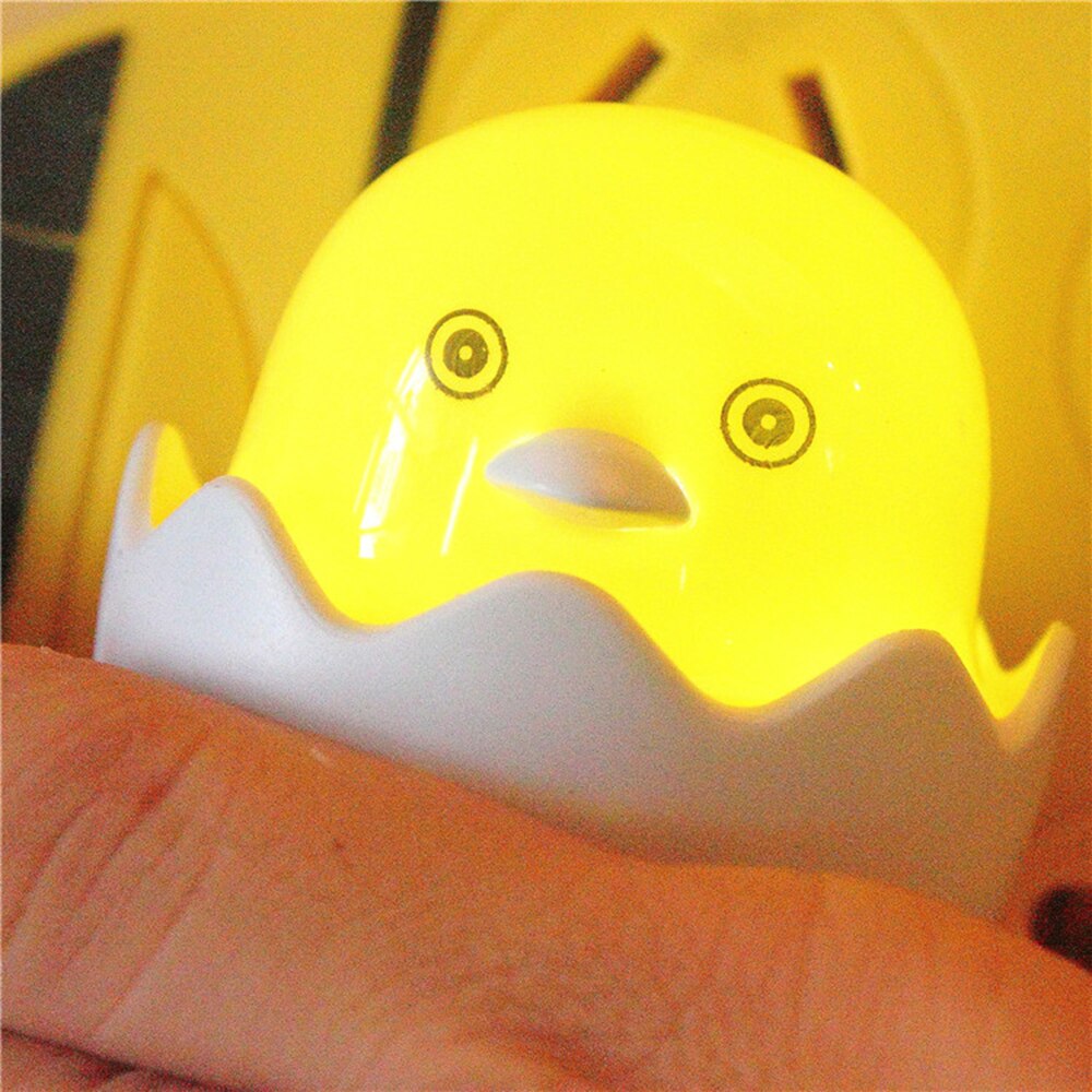Happy Bird LED Night Light with Light Sensor Control Cute Baby Night Light Crib Side Chicken and Egg Decoration