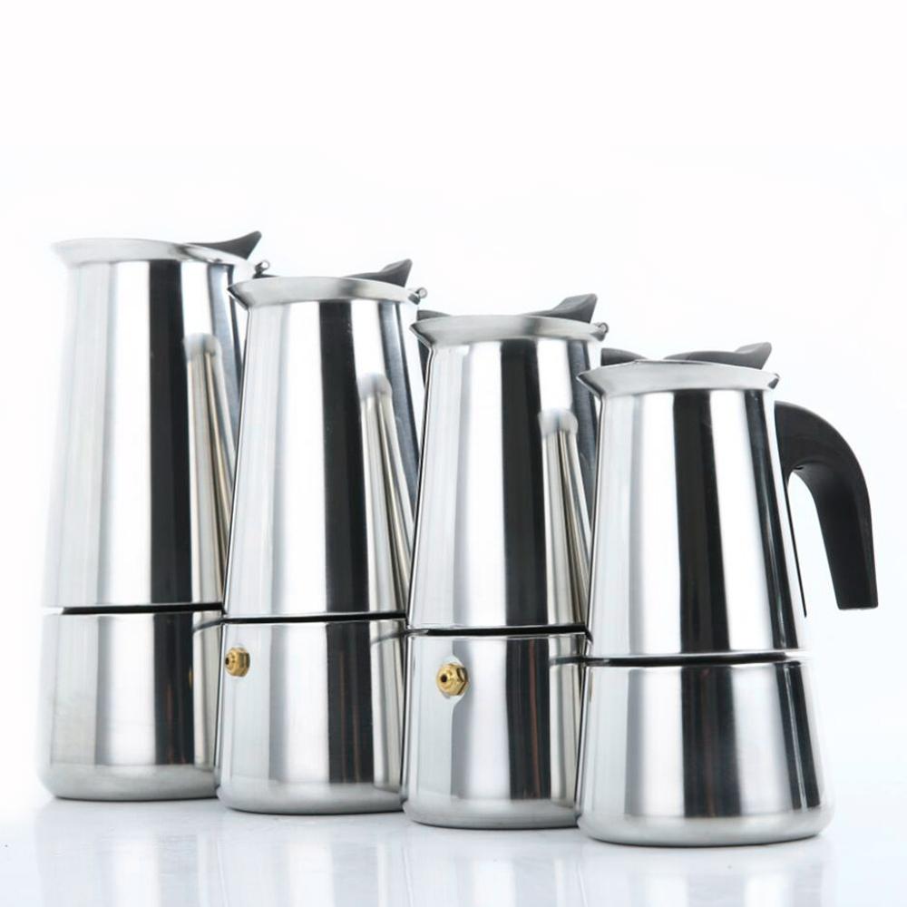 Stainless Steel Filter Stove Top Mocha Coffee Pot Moka Italian Espresso