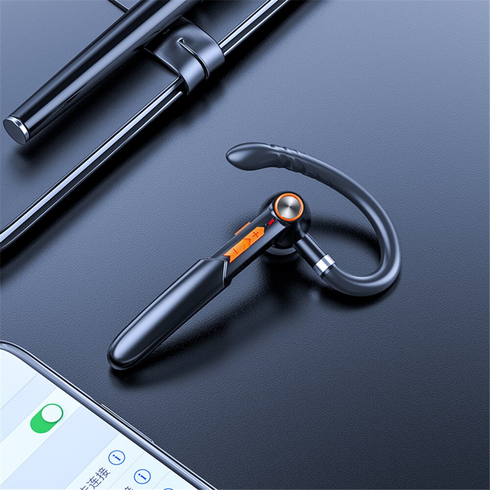 Me -100 single business bluetooth-headset mit ohrbügel , 5.0 14g 110 mah, tasten- und touch-steuerung, geräuschunterdrückung, stereo-ohrhörer: Orange