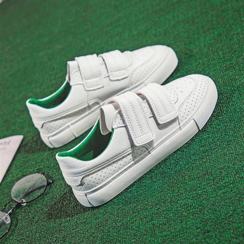 Damesko ensfarget krokløkke alle matcher lavt semsket skinn vanntette jente joggesko grunnleggende stil beige grå sko aa -347: Hvit grønn / 4