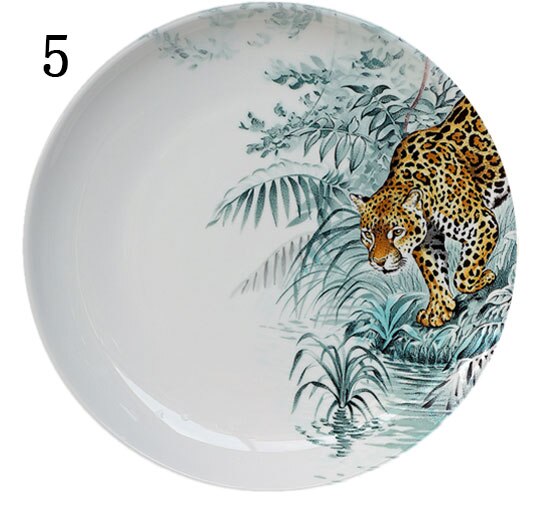 Europese Equatoriale Jungle Plaat, Bloem, Vogel, Dier Keramische Decoratie Vlakke Plaat, Model Kamer Decoratie, muur Opknoping Plaat