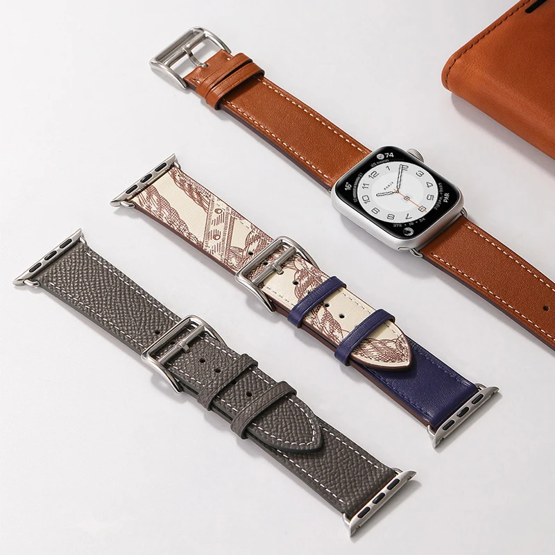 Leather straps For Apple watch band 46mm 44mm 45mm 41mm 42mm 38 40mm bracelet for iWatch ultra 2 49mm series 10 9 8 7 6 5 4 3 SE