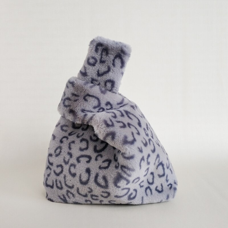 Zachte Pluche Luipaard Dames Handtassen Mode Winter Dames Kleine Tote Evening Clutch Purse Luxe Vrouwelijke Mini Schoudertas