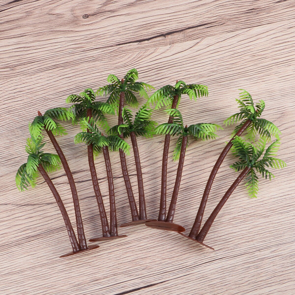 1 Set Plastic Coconut Palm Tree Miniature Plant Pots Bonsai Craft Micro Landscape DIY Decor Artificial Coconut Tree Decor Cake