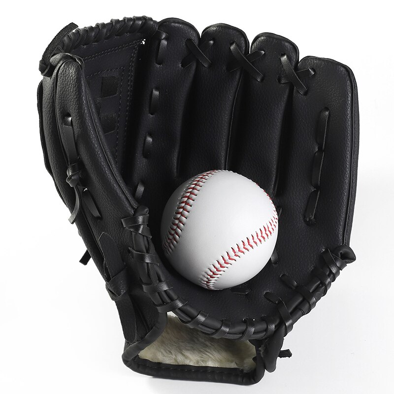 Udendørs sport pu brun baseball handske softball træningsudstyr størrelse 10.5/11.5/12.5 venstre hånd til voksen mand kvinde træning