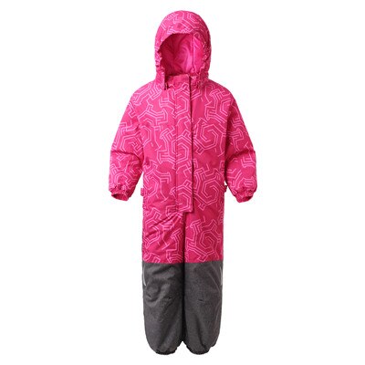 Moomin Jongens Winter Romper Enkele Breasted Jongens Winter Kleding Hooded Blue Geometrische Baby Jongens Winter Warm Snowsuit: Roze / 18m