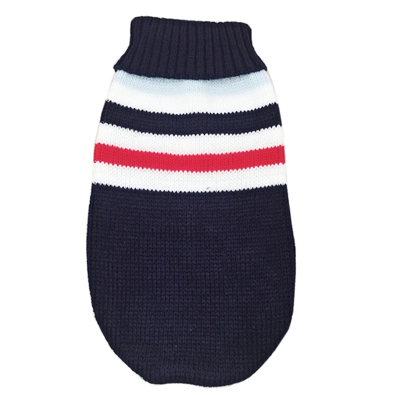 Streifen Haustier Katze zur Seite fahren Hoodies Winter Warme Katze Kleidung Für Katzen Kedi Mantel Katten Kleidung Outfit Katzen Produkte Für haustiere: Marine Streifen / 12