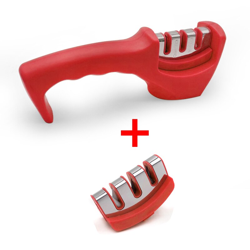knife sharpener Knife Sharpener Sharpening ToolSharpens Kitchen Chef Knives Knives Sharpener knife sharpner: Red Set