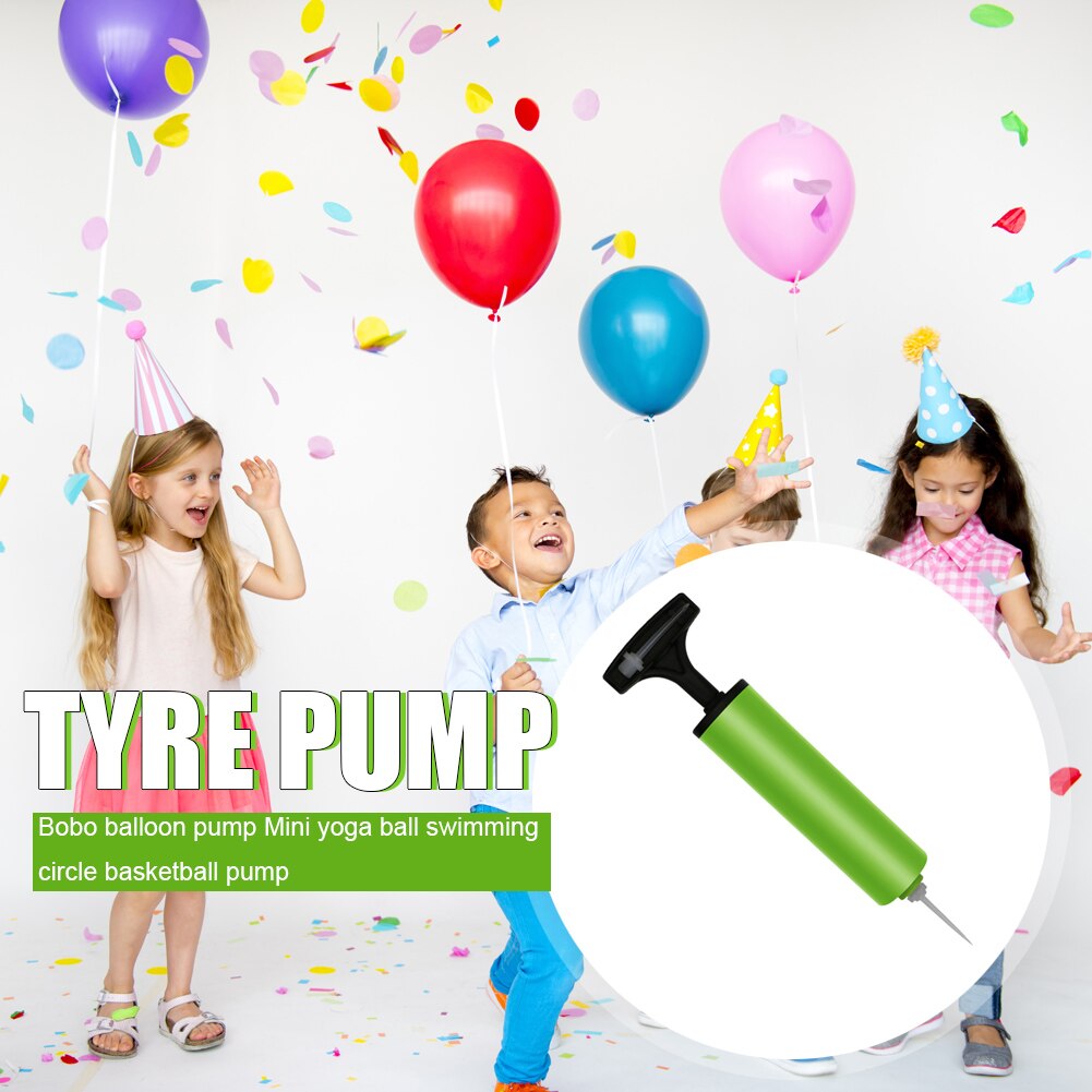 Portable Air Pump Football Soccer Swimming Ring Air Pump Inflatable Ball Plastic Hand Air Pump with Inflating Gas Needle Adaptor