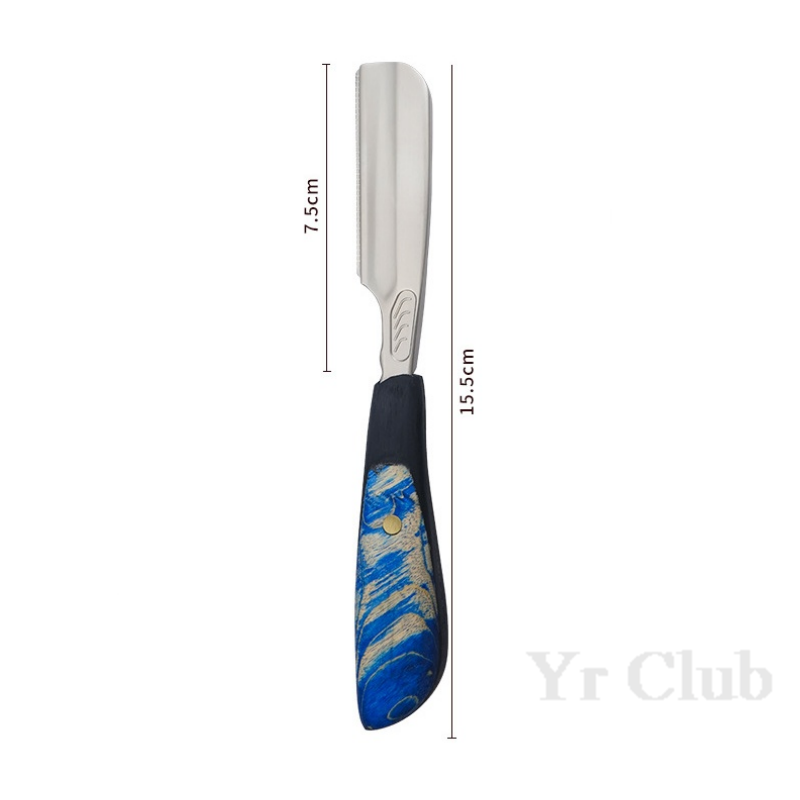 Maquinilla de afeitar de seguridad japonesa con mango recto, afeitadora de aleación de Zinc, recortadora de barba de madera, cuchilla de pluma, cuchillo de afeitar, herramientas de barbería de descanso