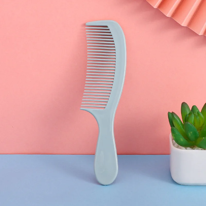 Cepillo de pelo de mano con gancho húmedo, peine rizado, peine plano de plástico, masaje del cuero cabelludo, peine Alisador, herramienta de peinado de peluquería, desenredar