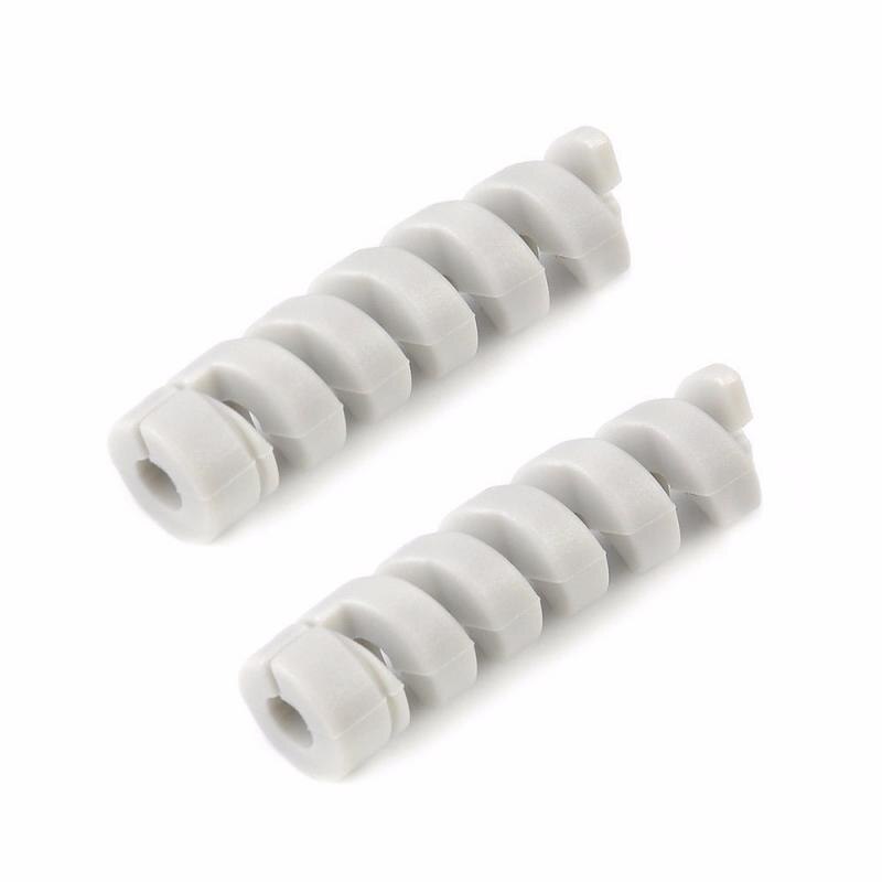 1.4m gemengde kleuren telefoonkabel koordbeschermer usb-oplaadkabel spoelopwinder datalijn oortelefoonhoes pak veer mouw touw: 001 2 stuks