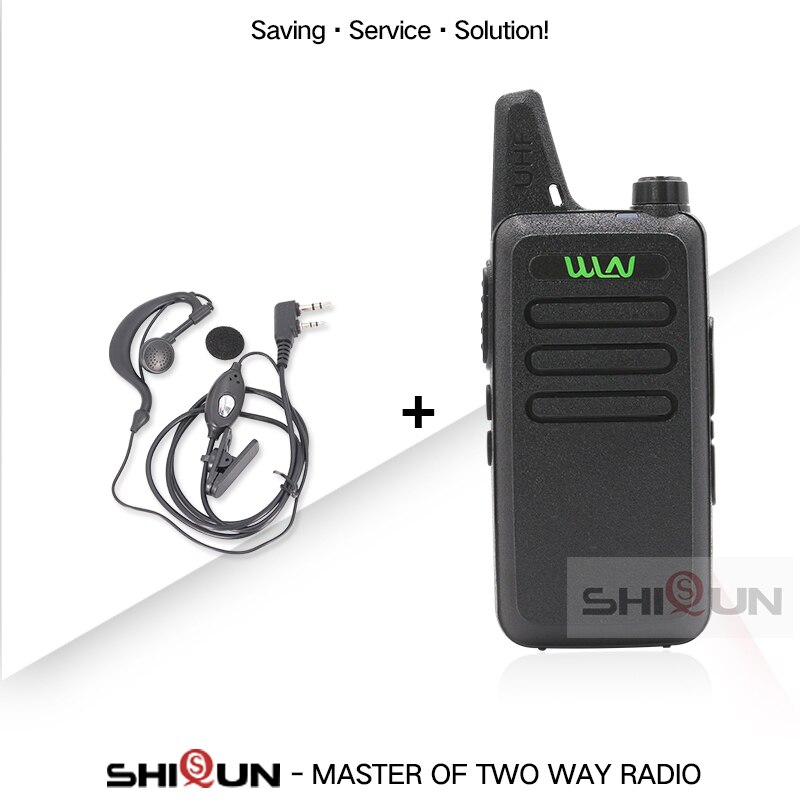 1 Pc Wln KD-C1 Mini Walkie Talkie Uhf Twee Manier Radio RT22 Talki Walki Wln Radio 5W Mini Draagbare 2 Way Radio Uhf 400-470Mh Usb: Add Headset