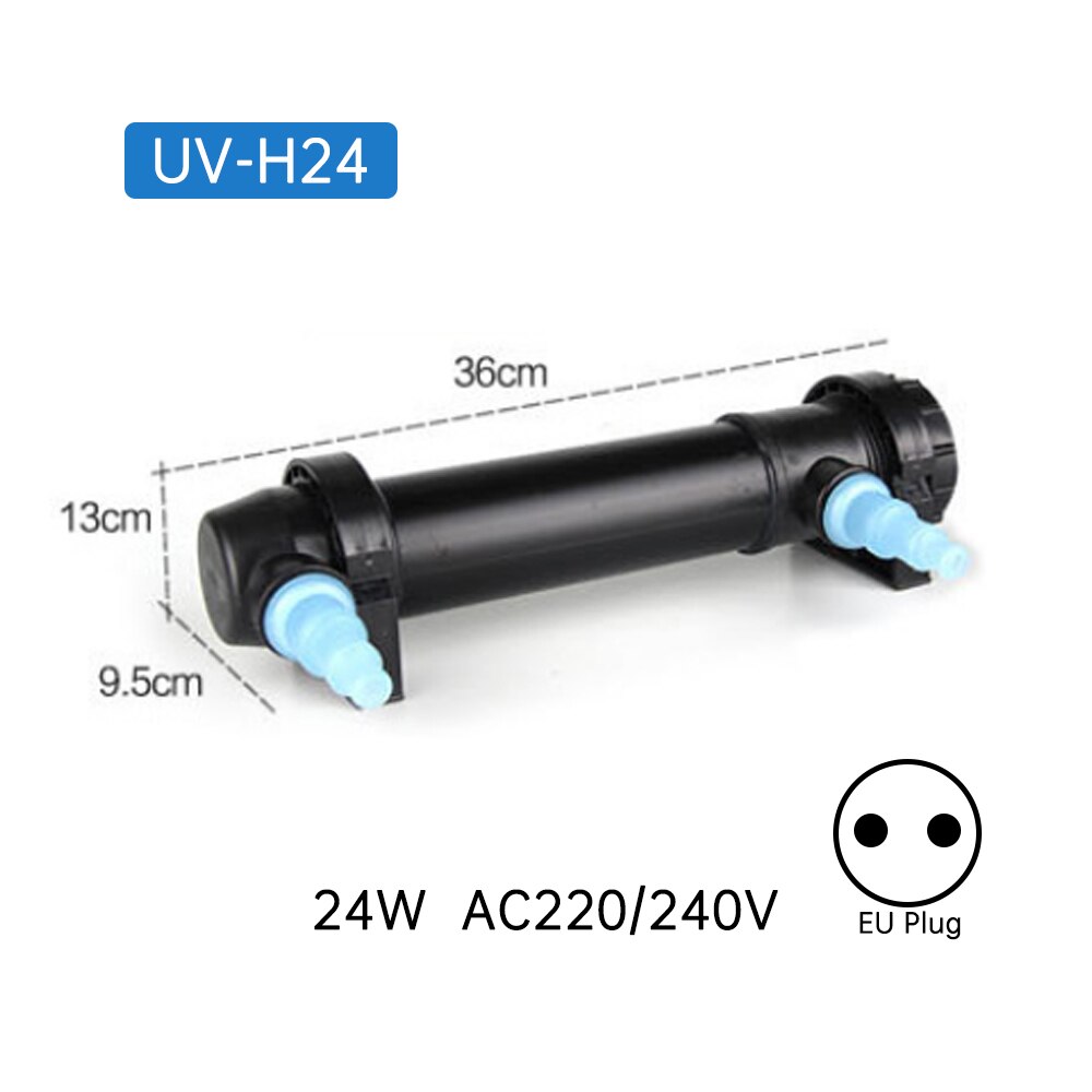 Aquarium Uv Sterilisator Licht Dompelpompen Water Schoon Lamp Voor Vijver Fish Tank 5W ~ 36W Aquarium Duiken Uv licht Eu Plug: EU PLUG 24W