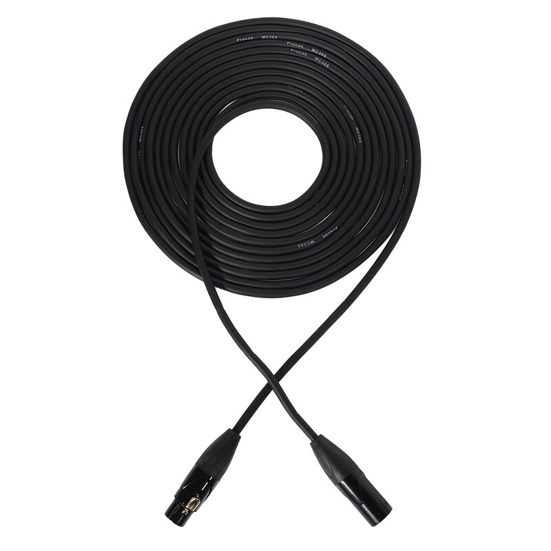 3 Pin XLR Male to Female Microphone Extension Cable o Extension Cables Cord Wire Line Black for Microphone: Bundle 1