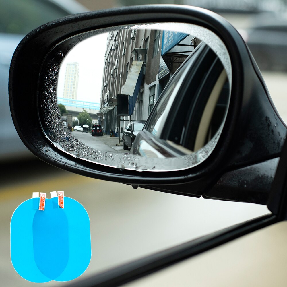 Anti-tåge bil spejl vindue klar film bil bakspejl beskyttende film vandtæt bil klistermærke 2 stk / sæt