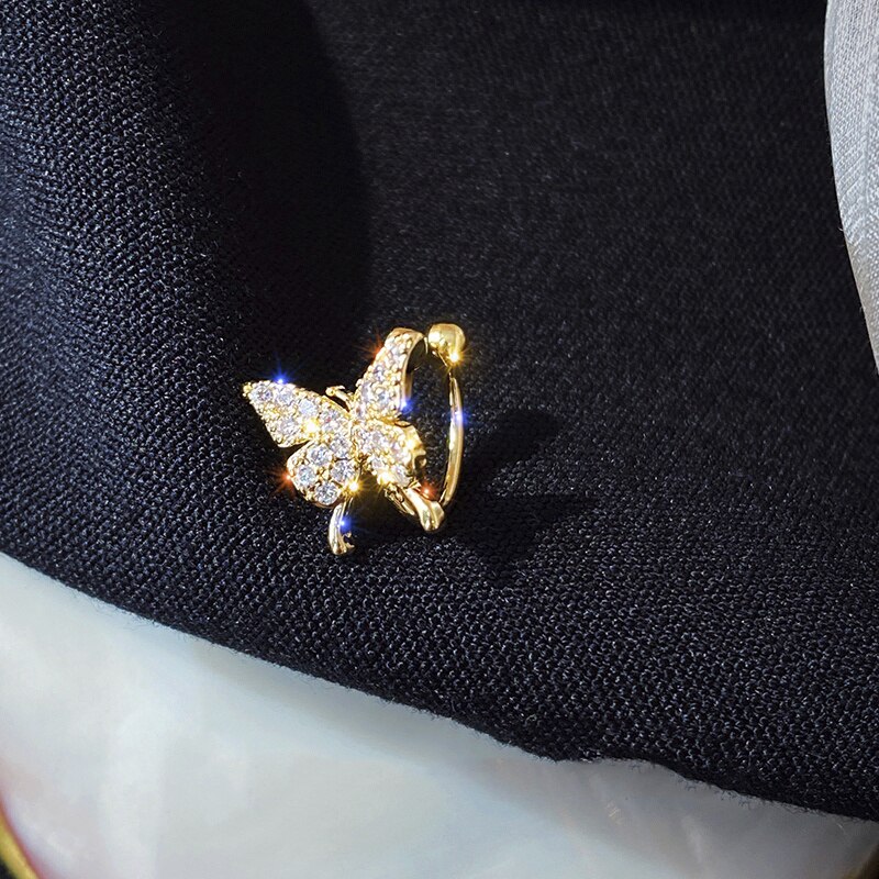 Lange Oorbellen Vrouwen Boog Kwastje Oorbellen Voor-en Achterkant Kristal Boog Kwastje Oorbellen Vrouwelijke Lange Temperament Vlinder Oorbellen: 281jin-C