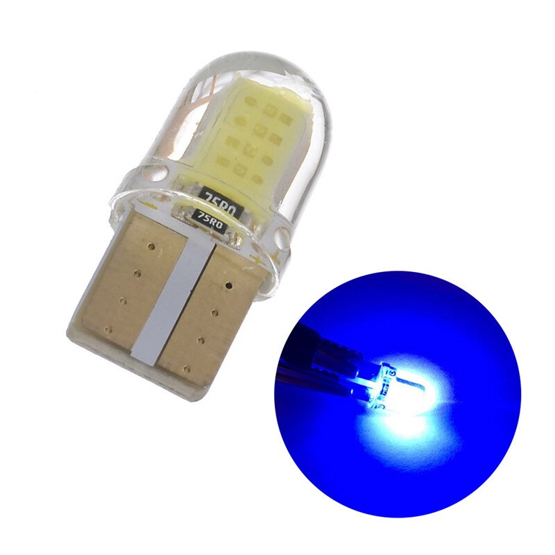 Auto Zubehör Innen Silikon Kristall T10 Kolben LED Breite Lampe W5W 168 194 Auto Seite Keil Lesen Lampe Lizenz Platte licht: Blau