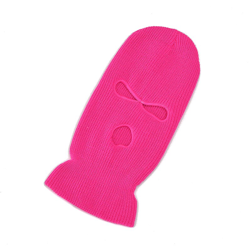Ski Masker Gebreide Gezicht Cover Winter Volgelaatsmasker Voor Winter Outdoor Sport Winter Drie 3 Gat Bivakmuts gebreide Muts