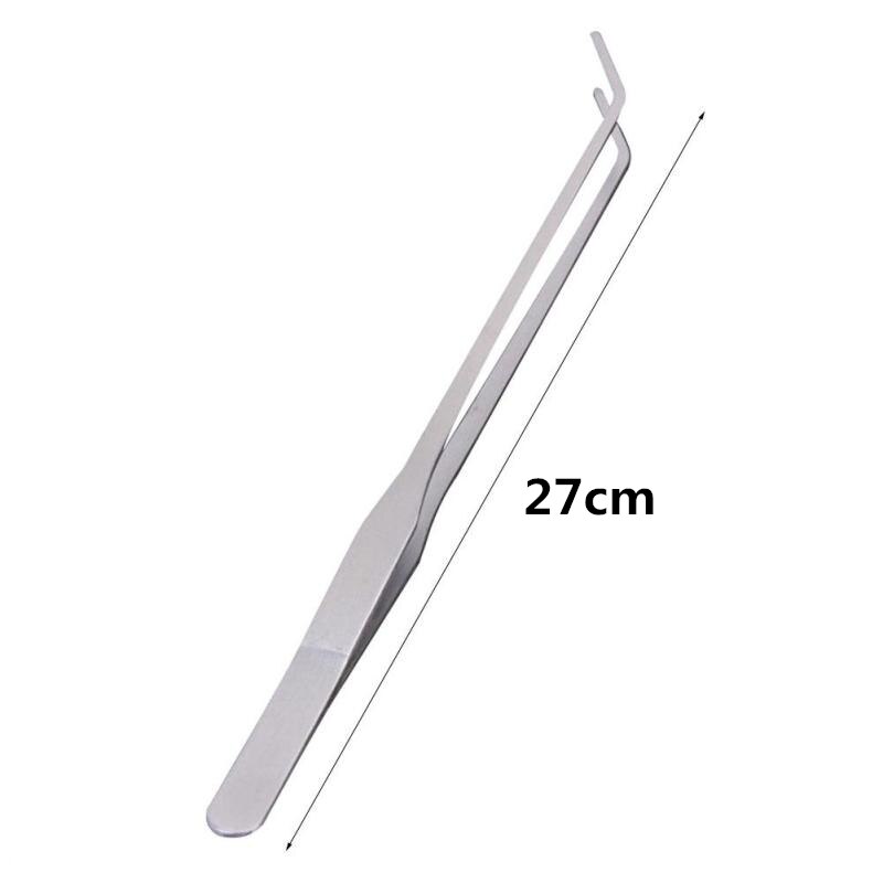 1pc akvarium pincett sax shover rengörare eller rengöringsverktyg förvaring hållare akvarium vatten växt verktyg akvarium tillbehör: Böjda pincett