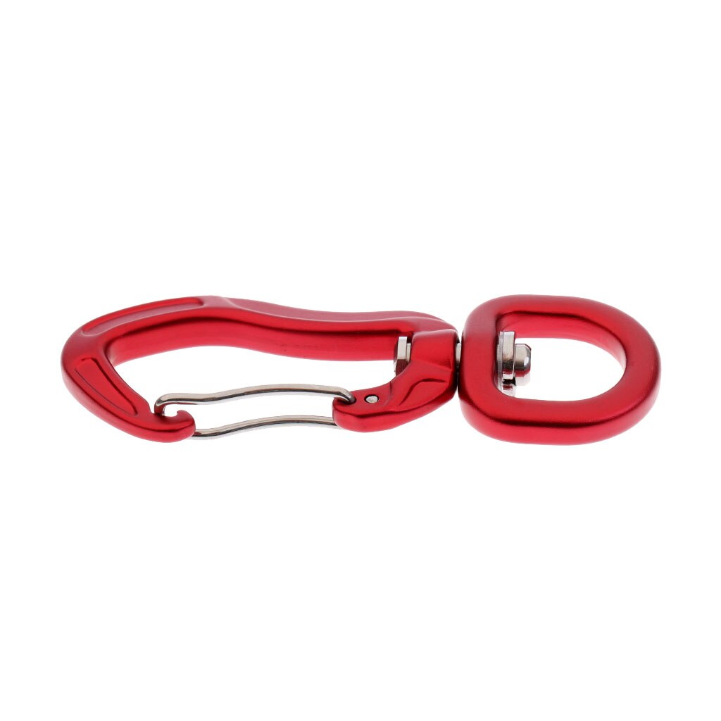 Aluminium 400KG Swivel Carabiner Hanging Connector Rock Climbing Camping Eye Snap Hook Red for Outdoor Safety Camping Equipment