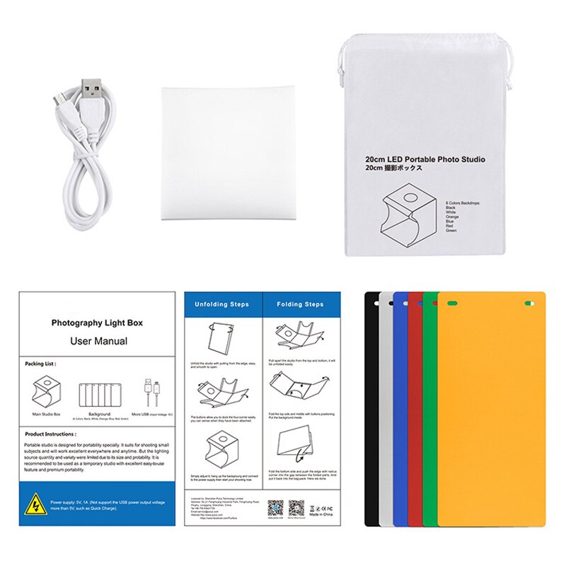 Folding Portable Photo Studio Box Photography Softbox Light Box Studio Shooting Tent Box Kit With 6pcs Backdrops