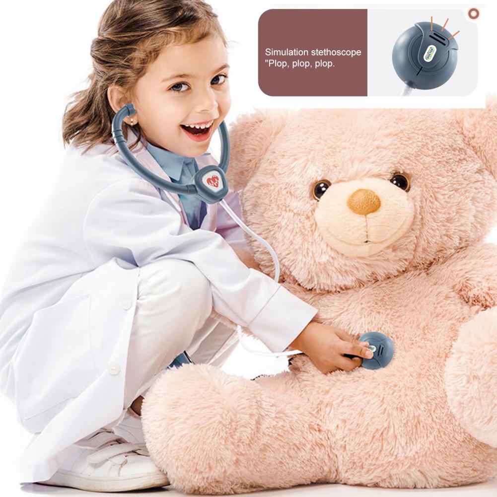 18Pcs/Set Pretend Play Toy Fully Equipped Long Lifespan Plastic Medicals Suitcase Pretend Play Toy for Household