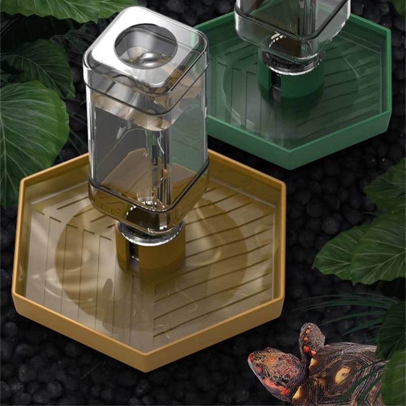 Bebedero automático para Reptiles, bebedero, bebedero, alimentador agua para anfibios 87HA