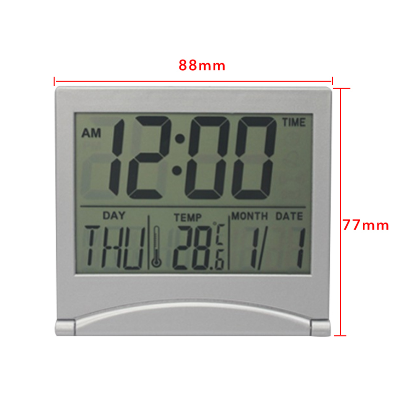 Tijd Projectie Digitale Wekker Led Display Snooze Wandklok Met Weerstation Thermometer Datum Display Usb Charger: small