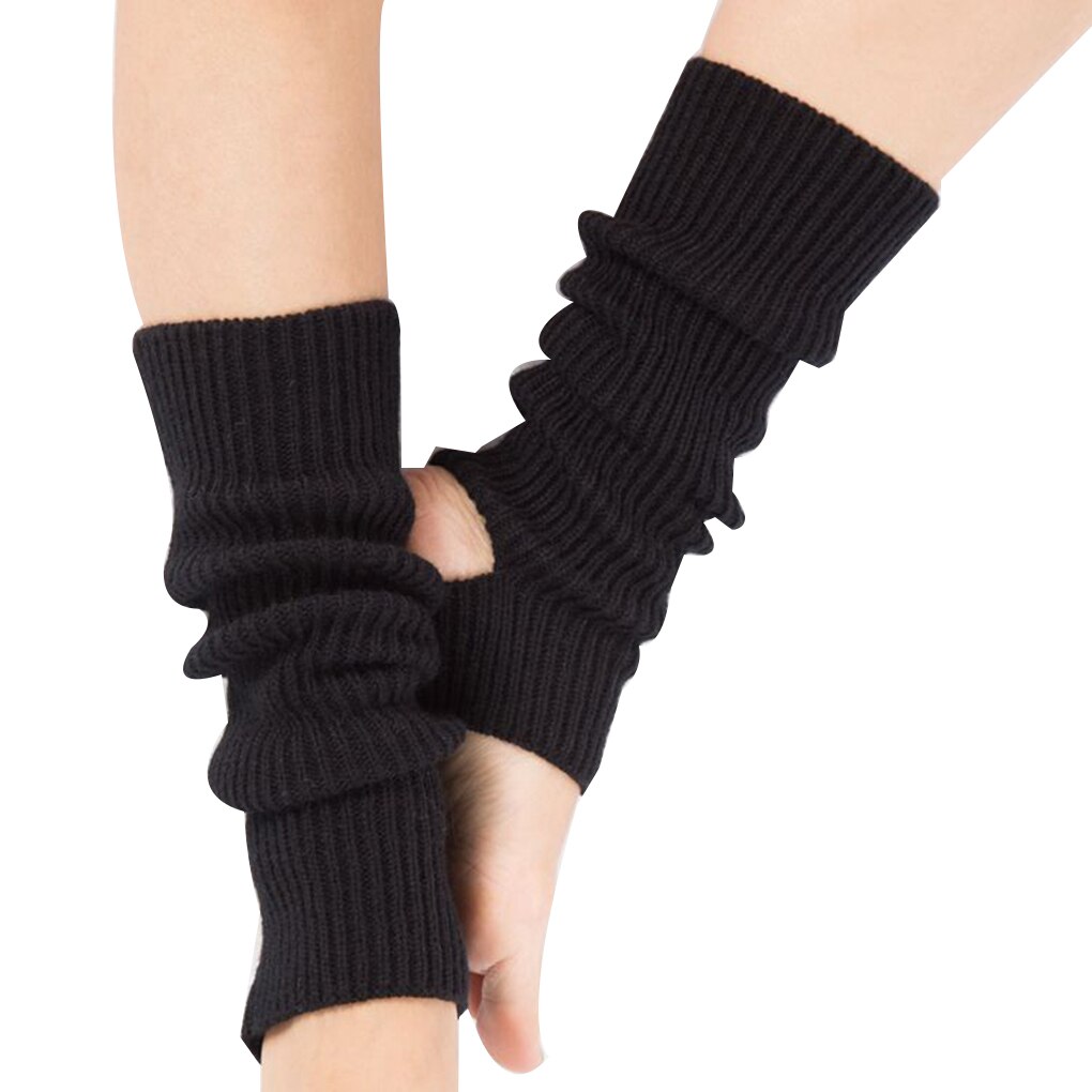 1 par latinska strumpor kvinna fitnessdans kvinnlig dagligt slitage träning varm lång sektion sticka promenadstrumpor solid fotvärmare: Nr .1